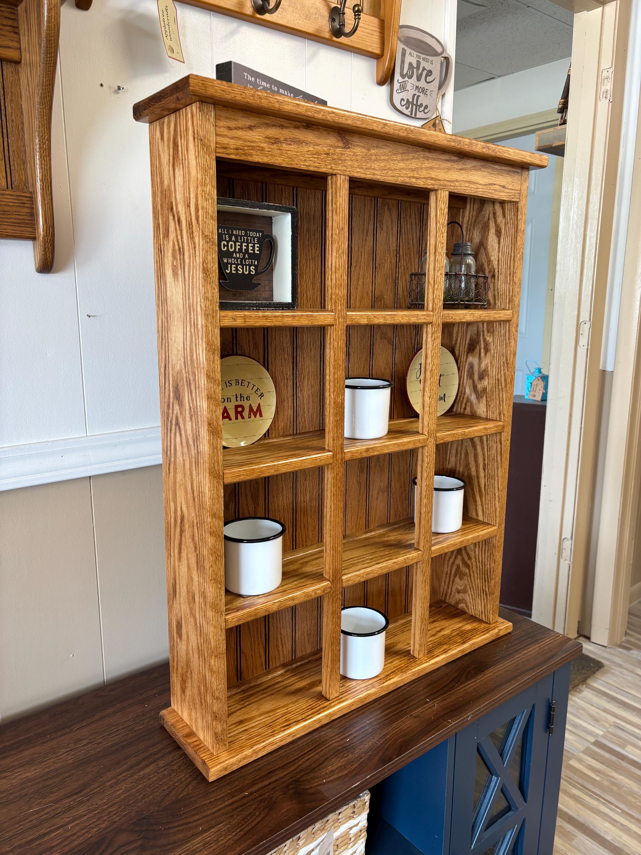 カントリー家具 パイン材 カウンターシェルフ 調味料 カップ＆ソーサーラック カントリー家具 パイン材 カウンターシェルフ 調味料 カップ＆ソーサー