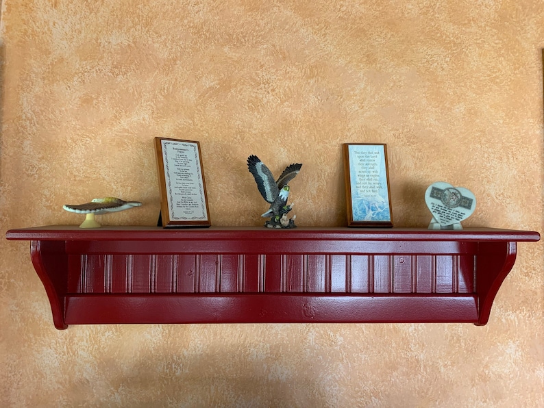 Wood Wall Shelf / Wall Hanging Shelf / Wall Shelf / Country Etsy