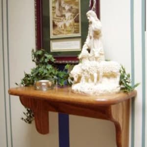 Oak Decorative Display Wall Shlef 12 x 8 x 8