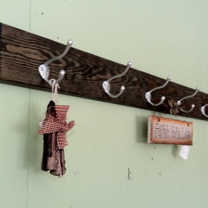 Wall Coat Rack Wood Hanging Coat Rail 48&quot;