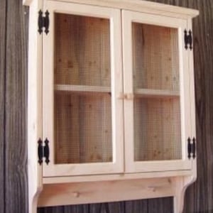Wall Hanging Cabinet, Wonderful Rustic Wood Wall Shelf, Bathroom Medicine Cabinet, Kitchen Jelly Cupboard, Spice Cabinet