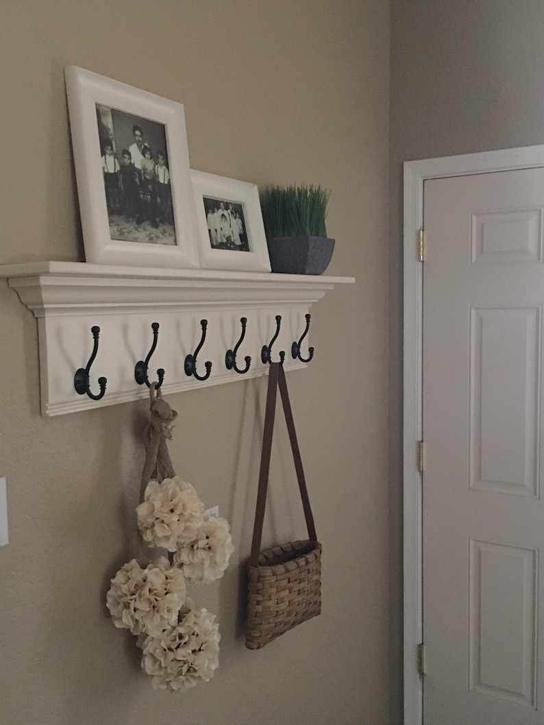 Fancy Coat Rack with Crown Molding Mantel Shelf with Coat Etsy