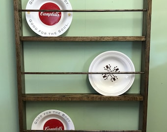 Estante de placas de granja / Estante de cocina campestre