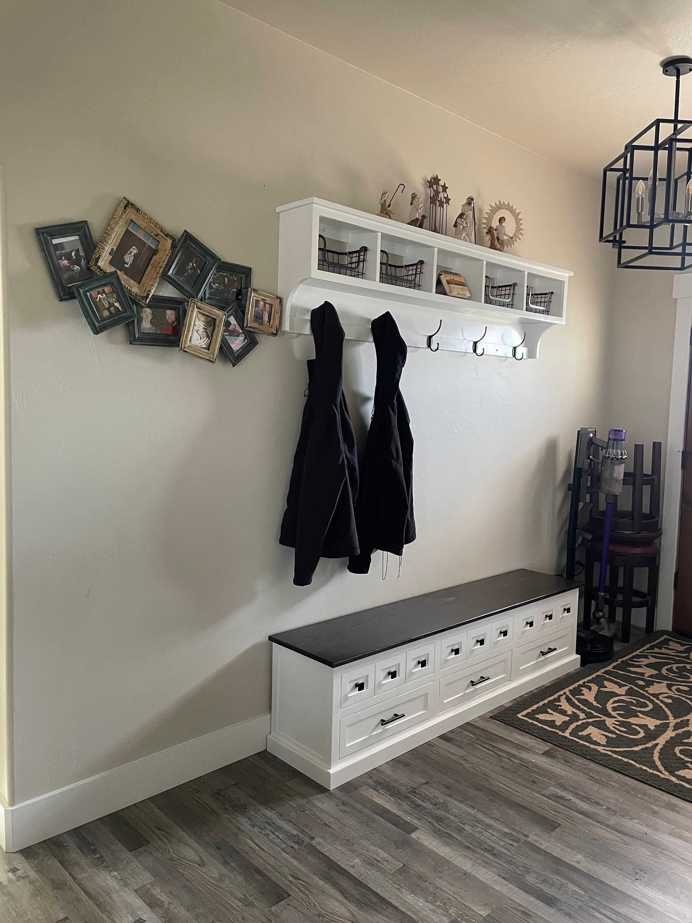 Coat Rack and Bench Set, Entryway Furniture, Storage Bench With Matching  Coat Rack, Cubby Coat Rack Shelf With Shoe Bench -  UK