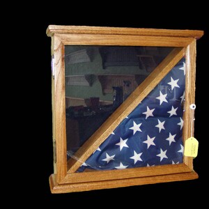 Military Flag Case / Awards Display and Memory Shadow Box / Case for Burial Flag / Flag Case / Military Awards image 2