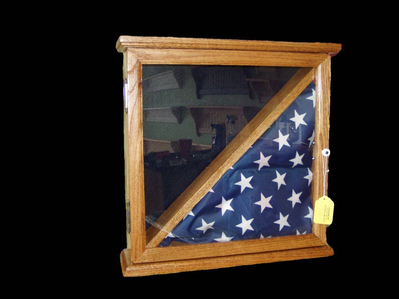 Military Flag Case / Awards Display and Memory Shadow Box / Case for Burial Flag / Flag Case / Military Awards image 2