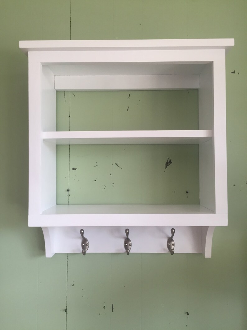 2 Shelf Cubby Towel or Coat Rack 22 Wide Stacked 2 Cubby Etsy