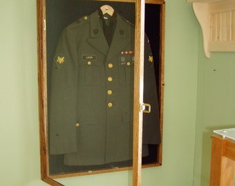Military Uniform Display Case Memorial