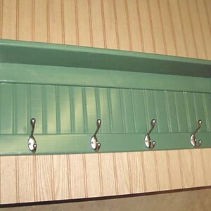 36 Inch Country Coat Rack Wall Shelf With Satin Chrome Hooks - Etsy