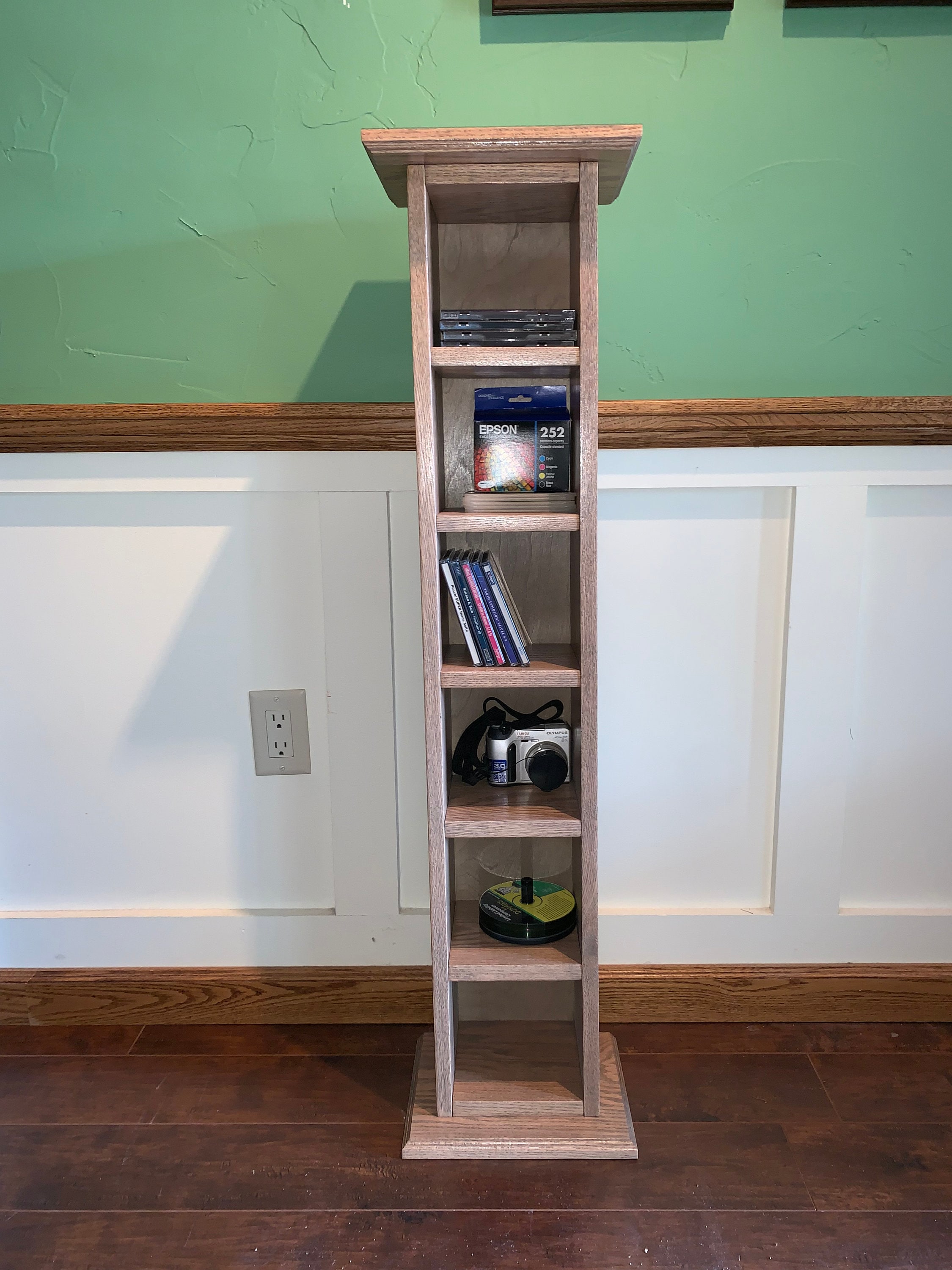 Solid Oak CD Storage Rack: Holds 84 Cds - Etsy