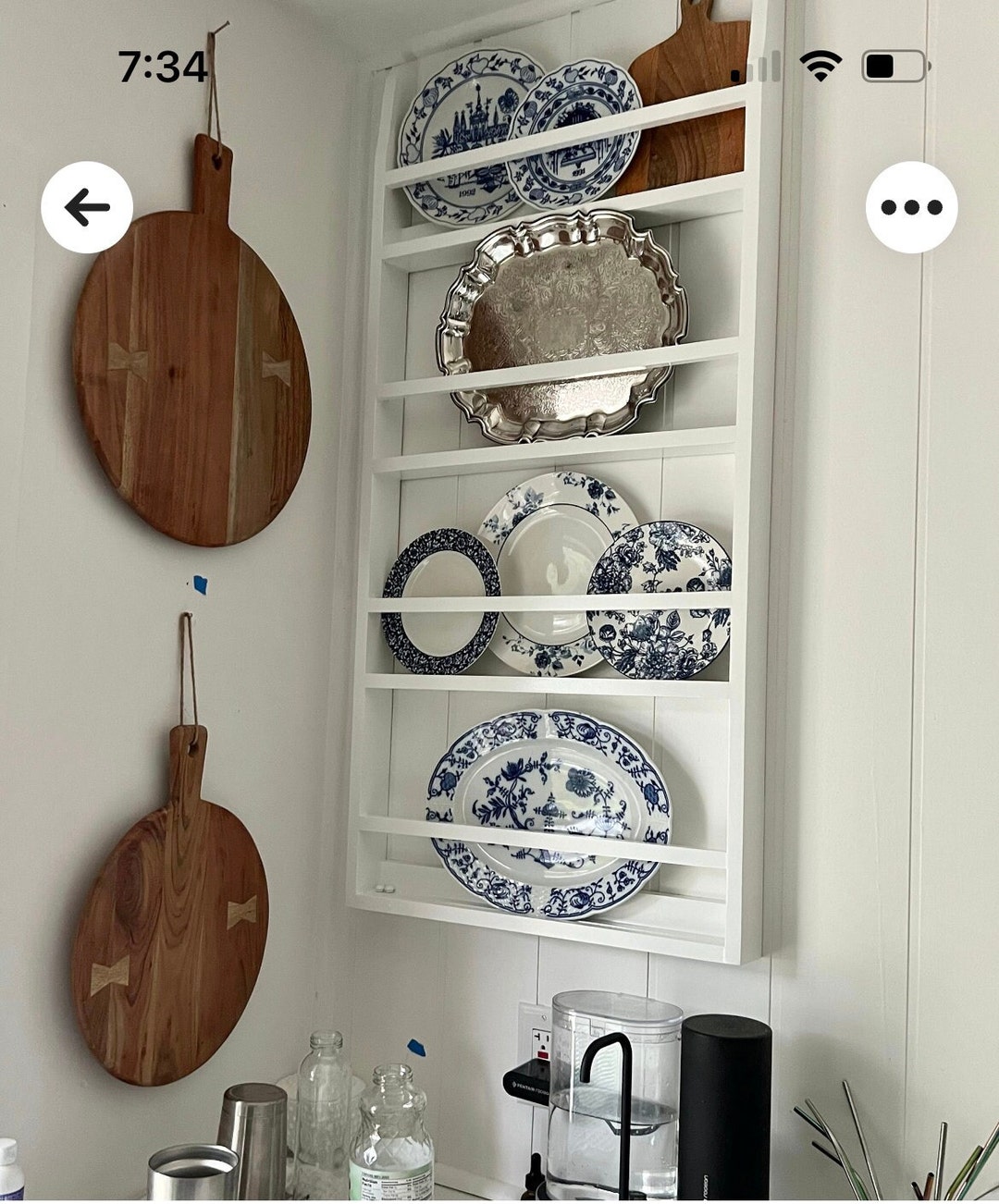Kitchen Plate Rack Wall Display Shelf Dish Rack Handmade Plate Rack Platter Display Collector Plate Display Etsy