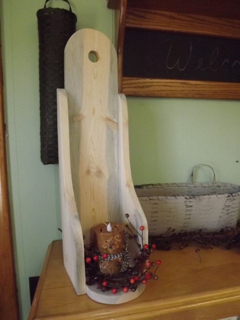 Candle Holder Wood Primitive Distressed Candle Display Rack Etsy