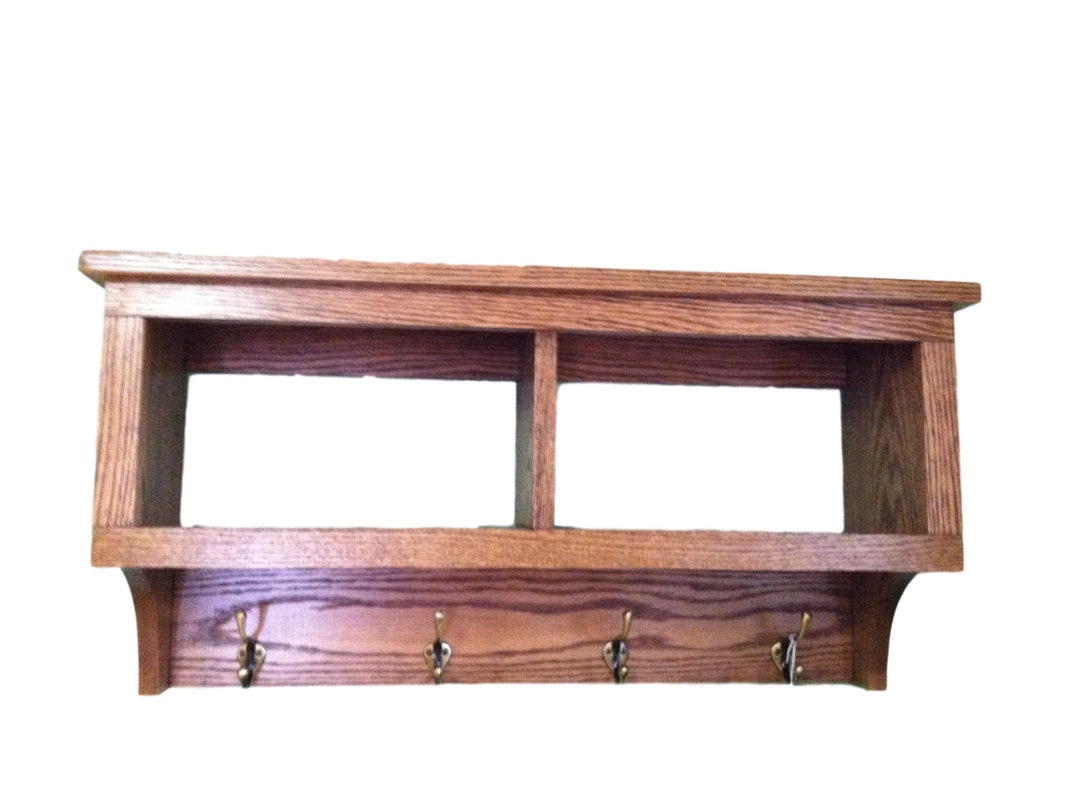 Adorable Cubby Coat Rack, Hallway Shelf With Hooks, Storage Shelf With