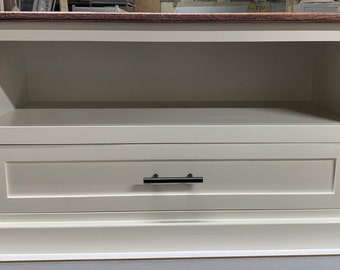 Hallway Storage Bench: Solid Oak Top, Pine Base, Entryway Furniture