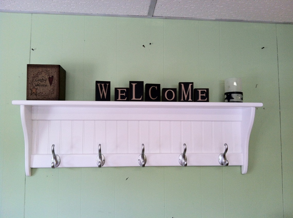 Wood Country Coat Rack Wall Shelf Country Display Rack Etsy