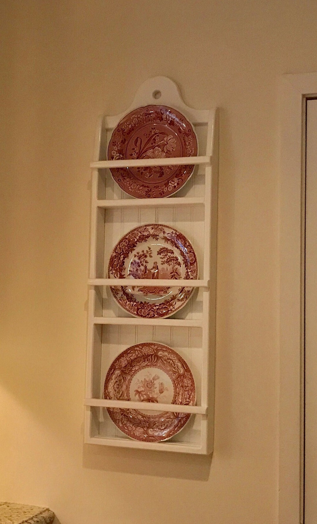 Vertical Plate Rack, 3 Tier Plate Rack, Dish Display Rack, Wall Shelf