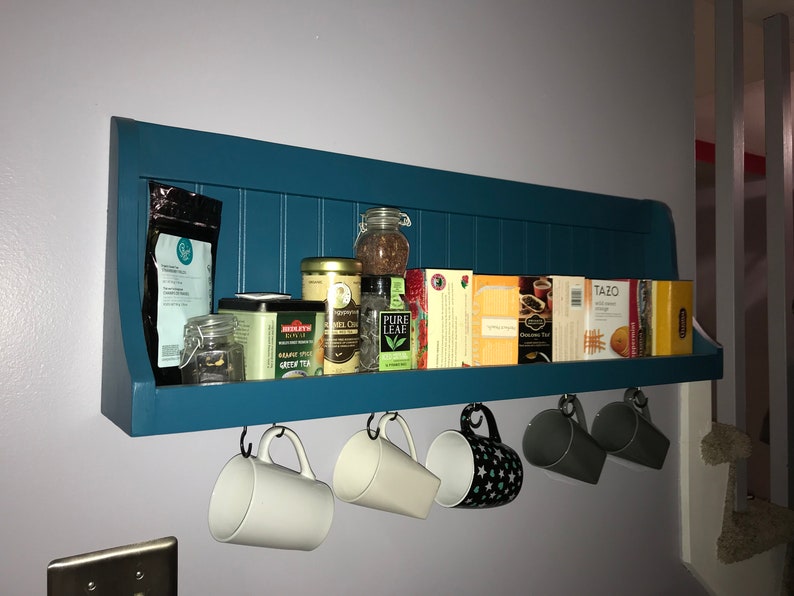 Kitchen Coffee Bar Wall Coffee Mug Rack Coffee Mug Display Etsy