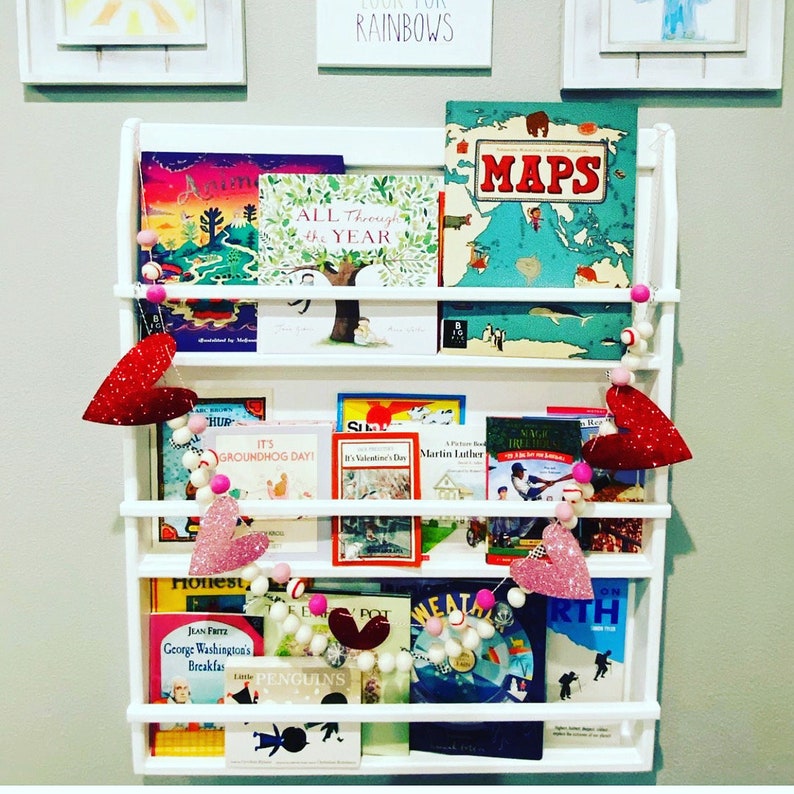 Wonderful Wall Hanging Bookshelf Children Bookshelf Magazine Etsy