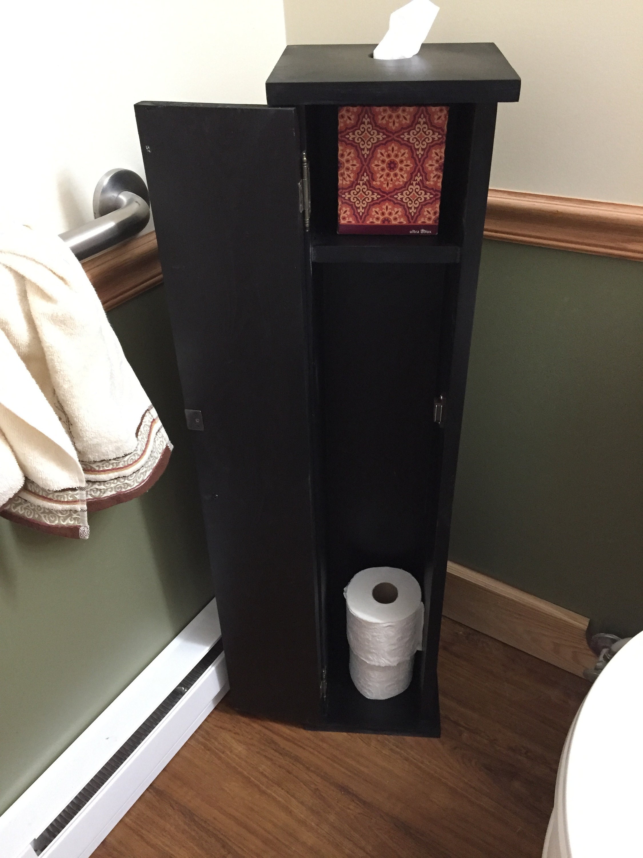 Tissue Box Cover With Toilet Paper Storage Tissue Holder Etsy