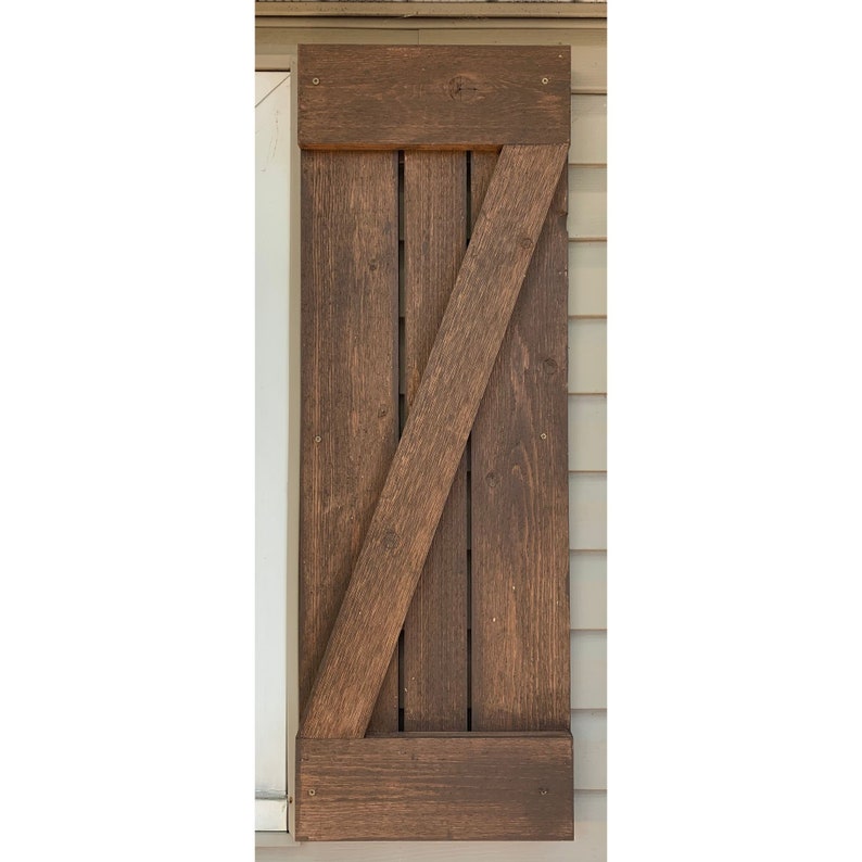 Rustic Wood Window Shutters, Decorative Wood Shutters, Indoor or Outdoor Wood Shutters, Picture Hangers image 2