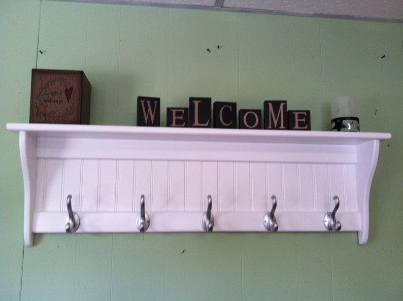 Wood Country Coat Rack Wall Shelf Country Display Rack Etsy