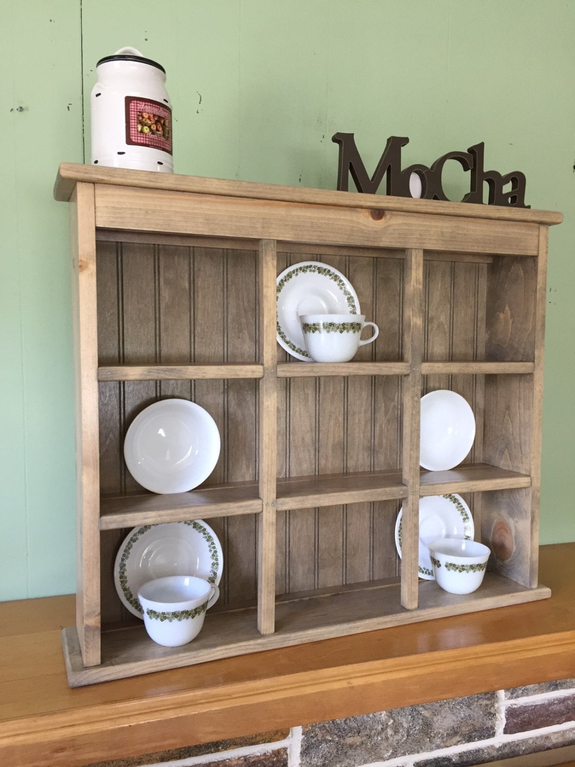 Tea Cup and Plate Rack: Kitchen Display Shelf, Collectible Storage - Etsy