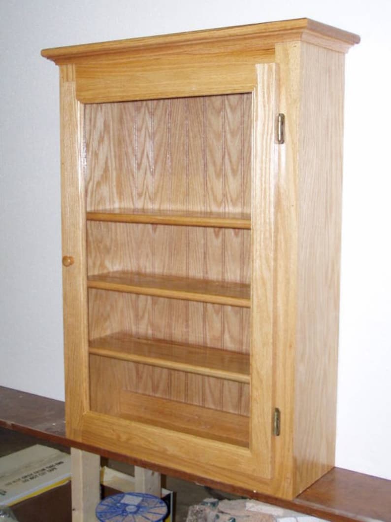 Oak Display Wall Curio Shelf Collectible Display Etsy