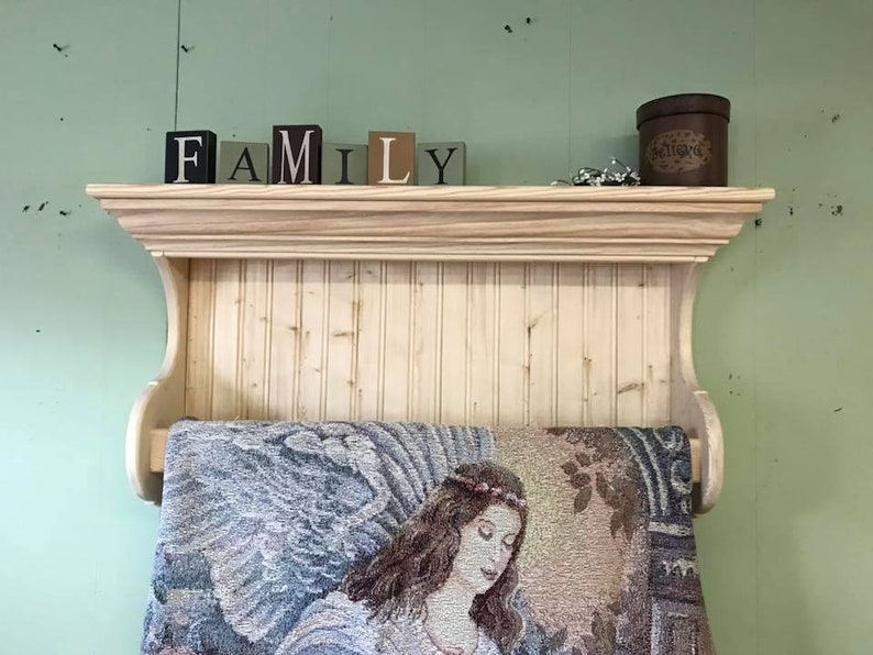 Quilt Rack for the Wall Solid Wood Decorative Shelf With Etsy