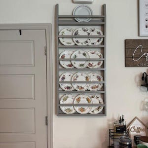 Open Back Farmhouse Plate Rack, Dish Rack