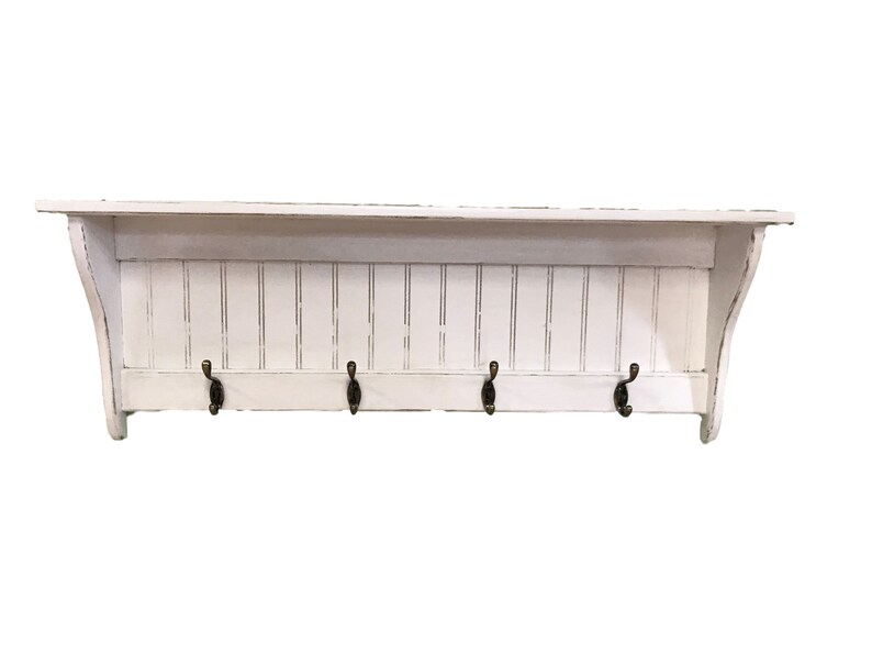 Charming Country Coat Rack Wood Wall Shelf Coat Rack With | Etsy