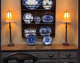Wall Hanging Plate Rack, Dish Rack, Bookshelf