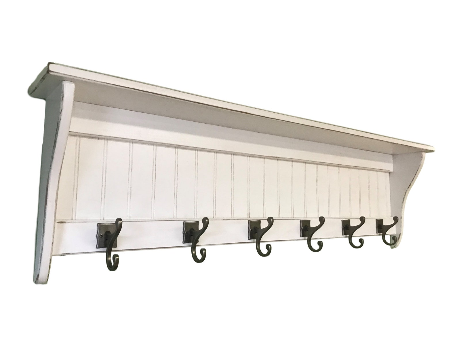 Charming Country Wood Wall Hanging Coat Rack Wall Shelf Etsy