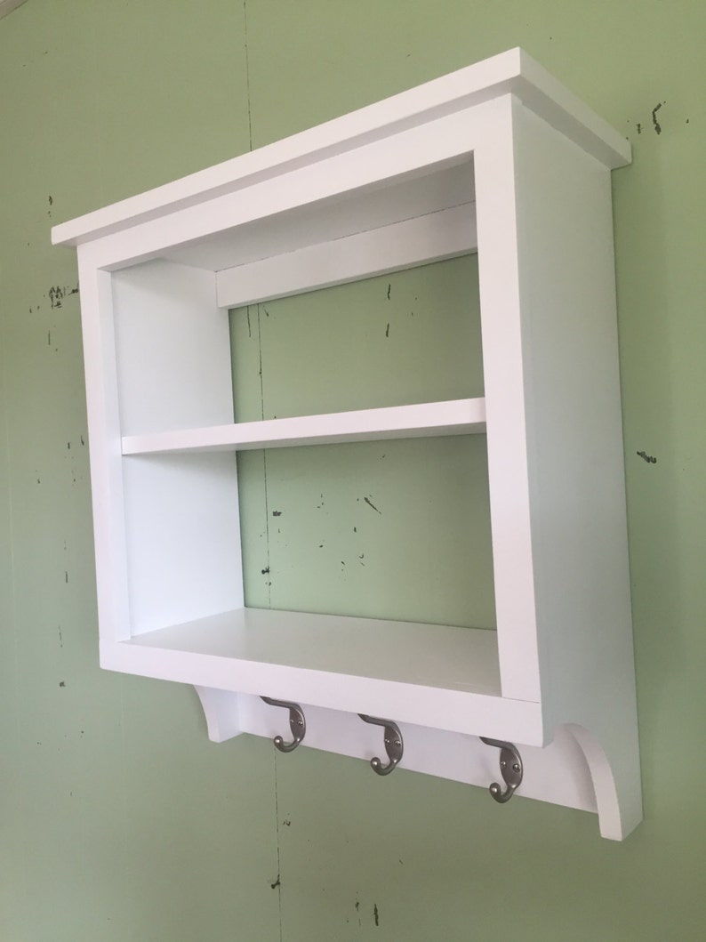 2 Shelf Cubby Towel or Coat Rack 22 Wide Stacked 2 Cubby Etsy