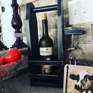Wine Rack , Picnic Basket Wine Holder , Wine Glass and Bottle Carrier Display , Drink Cartier Holder, Wine Glass Stand, Travel Wine Rack