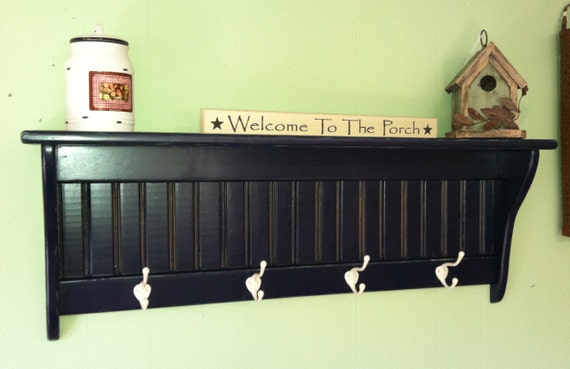 Charming Rustic Country Coat Rack Coat Hooks Wall Shelf
