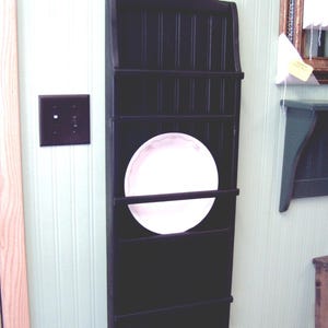 Primitive Pine 3 Rack Plate Rack Black