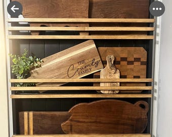 Modern Plate Rack, Large Wall Hanging Plate Display