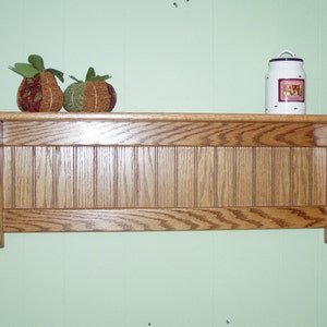 Wood Wall Shelf Country Wall Hanging Rack Wholesale 36&quot; Oak