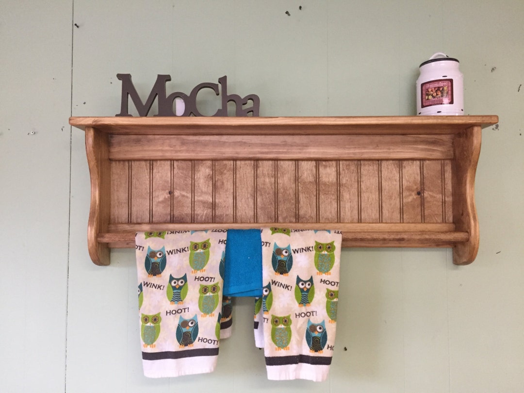 Beautiful Country Towel Bar , Towel Rack, Quilt Rod, Quilt Hanger, Wood