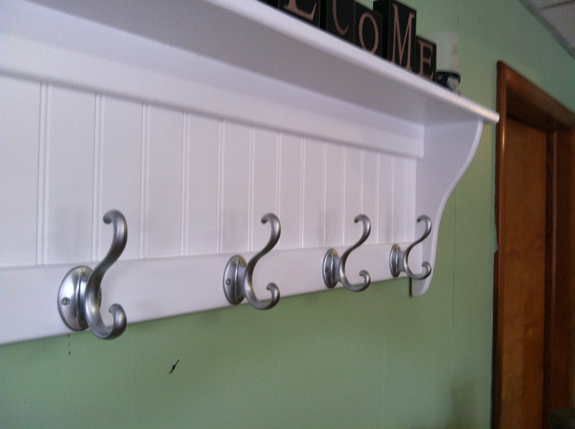 Wood Country Coat Rack Wall Shelf Country Display Rack Etsy