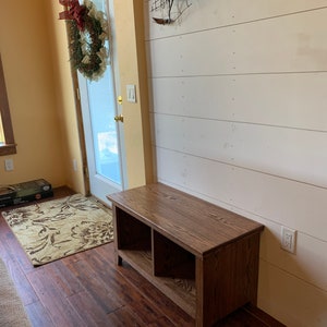 Ekbänk i mudroom: Förvaring av sko i sliten entré bild 10