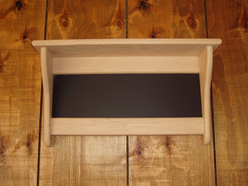 Wood Wall Shelf Oak Message Board Chalkboard Wall Shelf Etsy