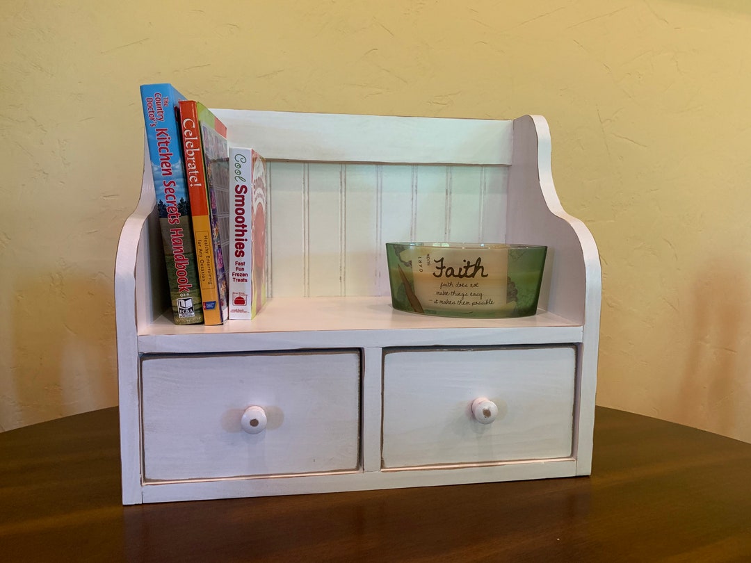 Countertop Cookbook and Recipe Holder | Kitchen Storage With Drawers ...