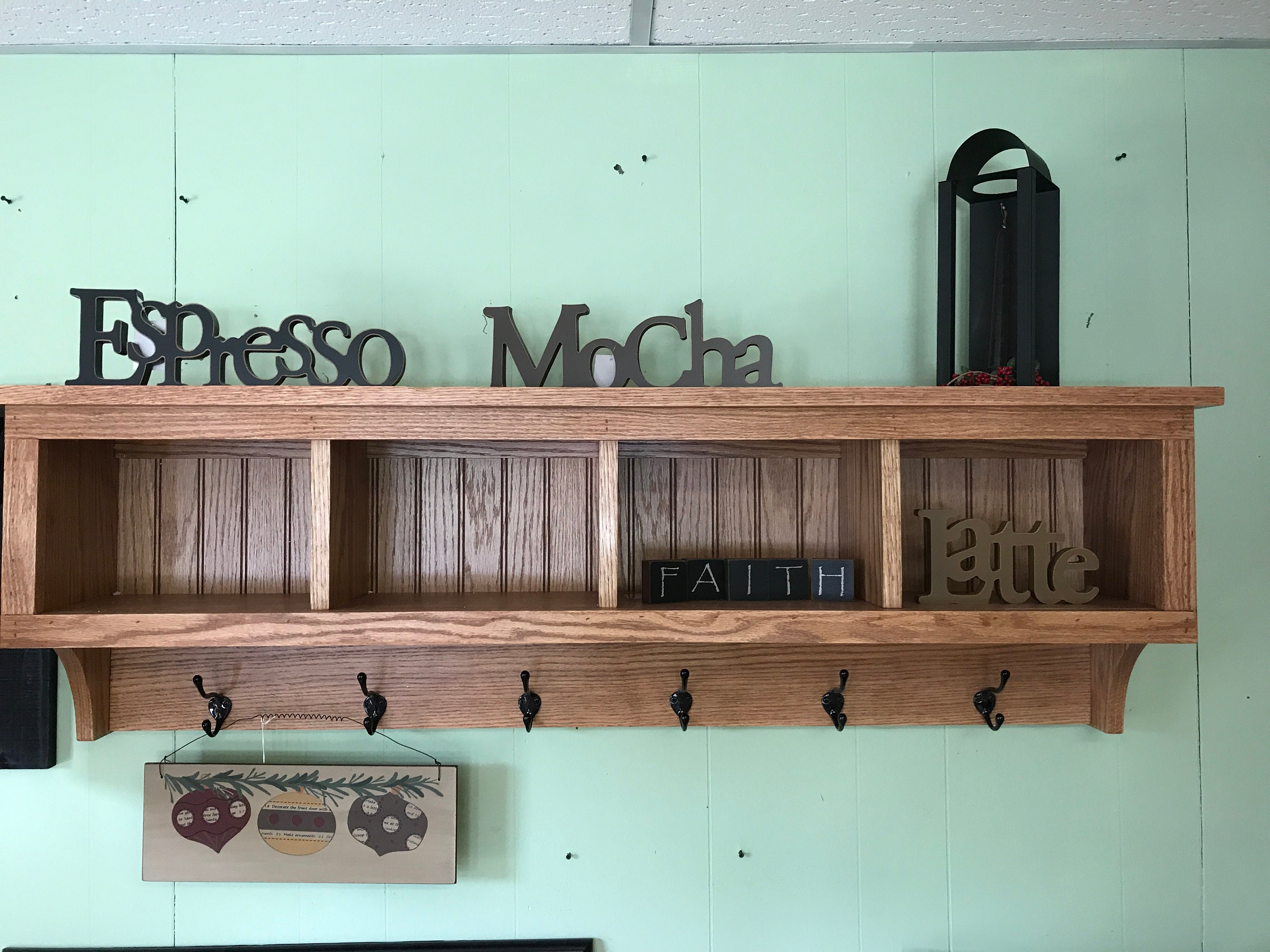 4 Cubby Coat Rack Storage Unit Entryway Storage Shelf With Cubbies and Hooks Wall Coat Rack With Cubby Mud Room Shelf Wood Shelf Etsy