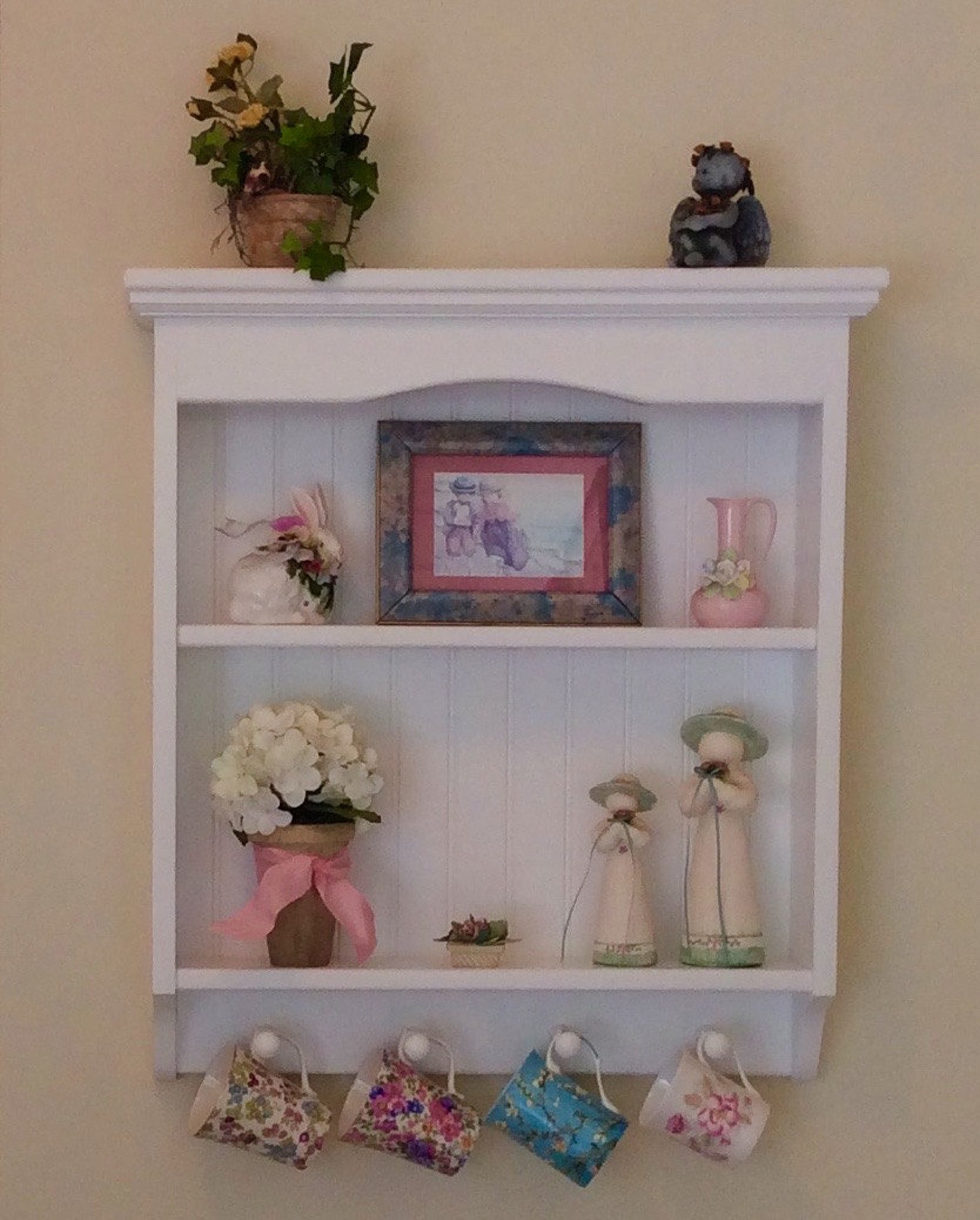 Display Rack Wood Knick Knack Wall Shelf Display Pine Shaker Etsy
