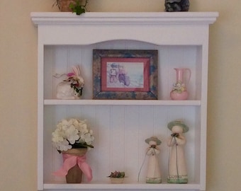 Display Rack Wood Knick Knack Wall Shelf Display Pine Shaker Style  Wall Hanging