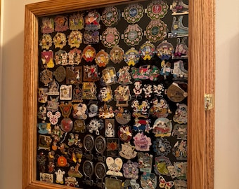 Oak Pin Case Display Collector Case