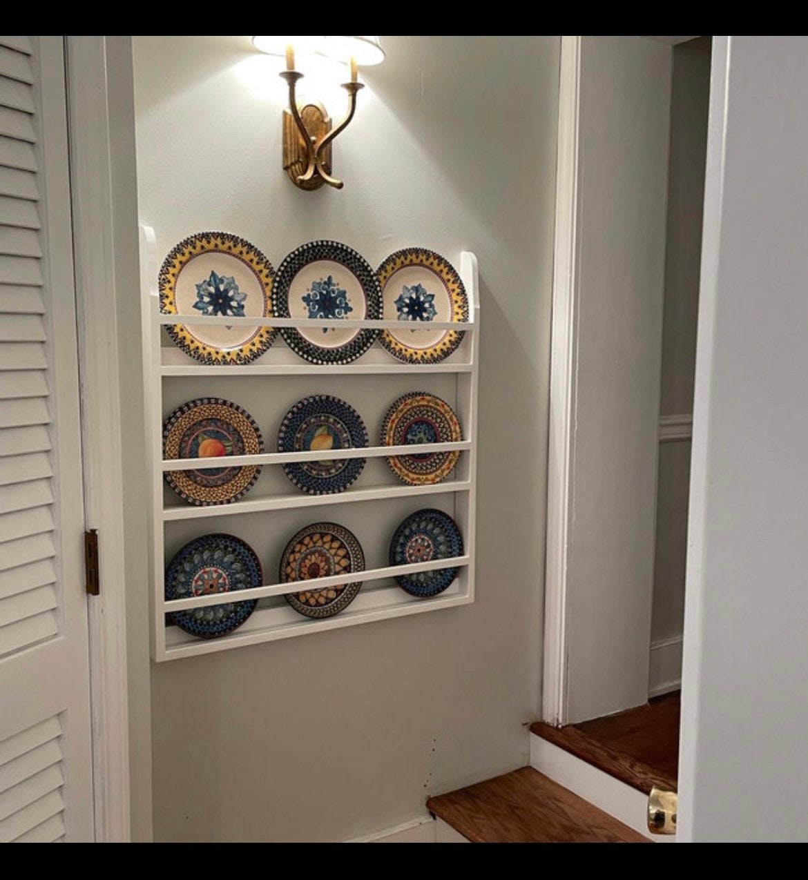 Plate Rack Country Wall Shelf Display Dish Rack Platter and - Etsy Canada