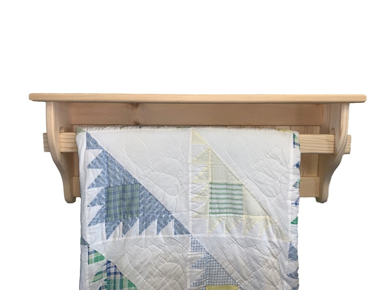 Blanket Rack Holder Wall Hanging Wood Quilt Unfinished