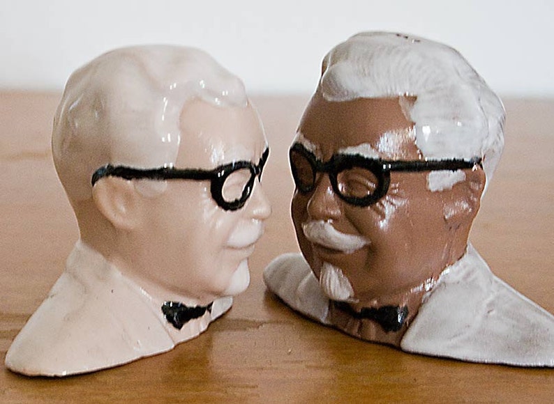 Colonel Saunders Porcelain Salt and Pepper Shakers Multi Cultural Edition image 3